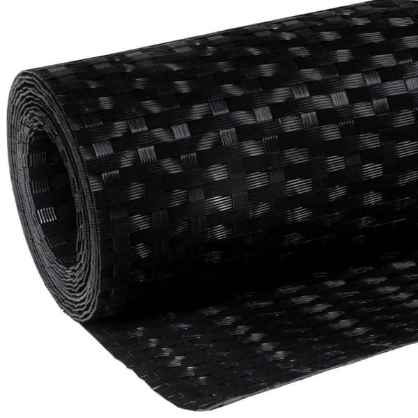 vidaXL balkonskærm, sort, 300x80 cm, polyrattan