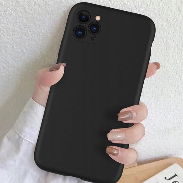 IPHONE 12 PRO MAX -kotelo, silikonimatta, musta + lasi