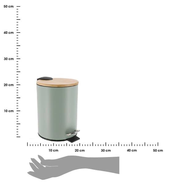 Tidlös grön matt papperskorg 2,5 l