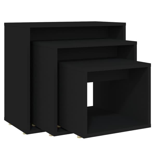 vidaXL 3-delade slitsbord svarta