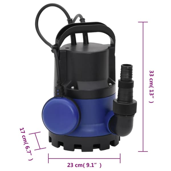vidaXL Dränkbar smutsvattenpump, 400 W