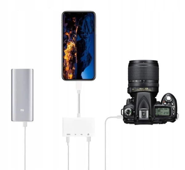 Lightning micro SD ja USB iPhone-kortinlukija-adapteri