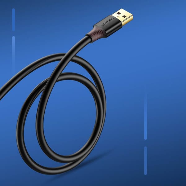 USB-A 3.0 5Gb/s forlængerkabeladapter 0,5m sort