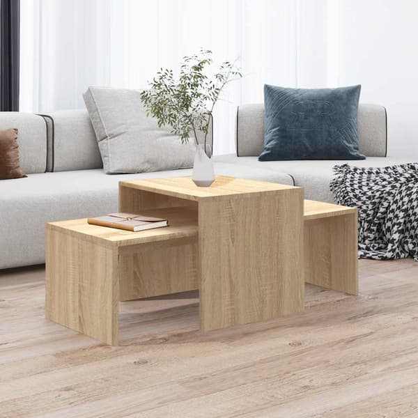 vidaXL sofaborde, Sonoma eg, 100x48x40 cm, spånplade