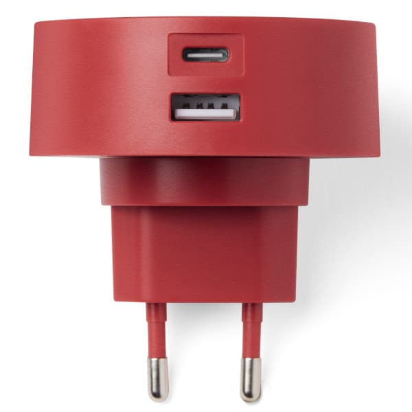 Lexon Poweron 30W USB-C/USB-A -seinälaturi, punainen