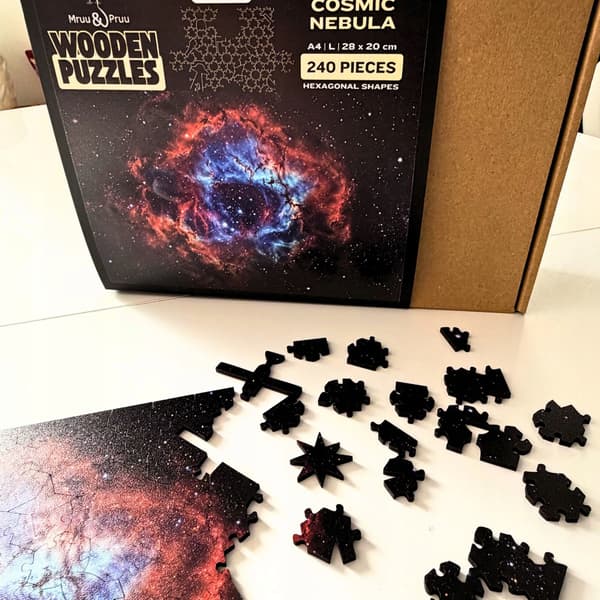 Träpussel KOSMISK NEBULA Pussel Present 240 bitar