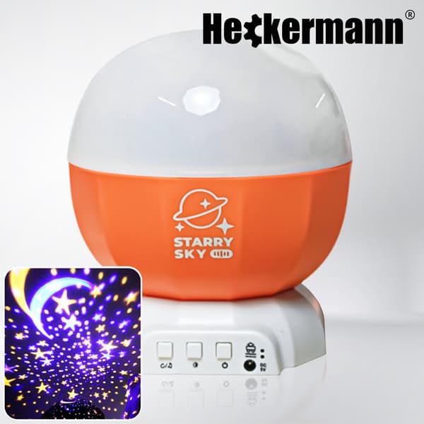 Heckermann 168K-W Orange LED-stjärnprojektor