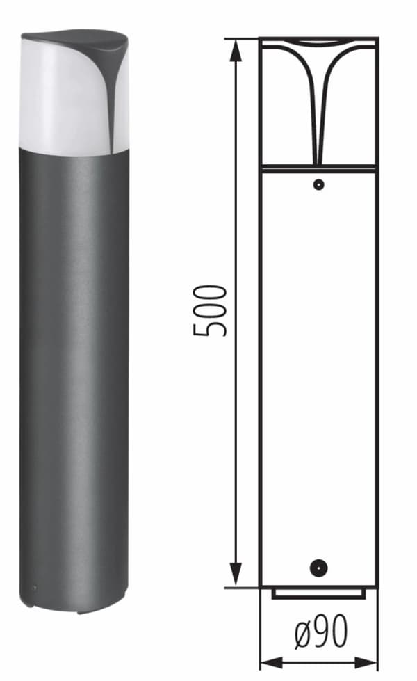 LED-belysning til havestanderlampe PRESO E27 50cm IP44 Kanlux
