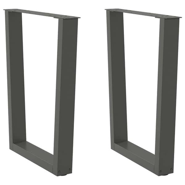 vidaXL V-formade matbordsben 2 st antracitstål