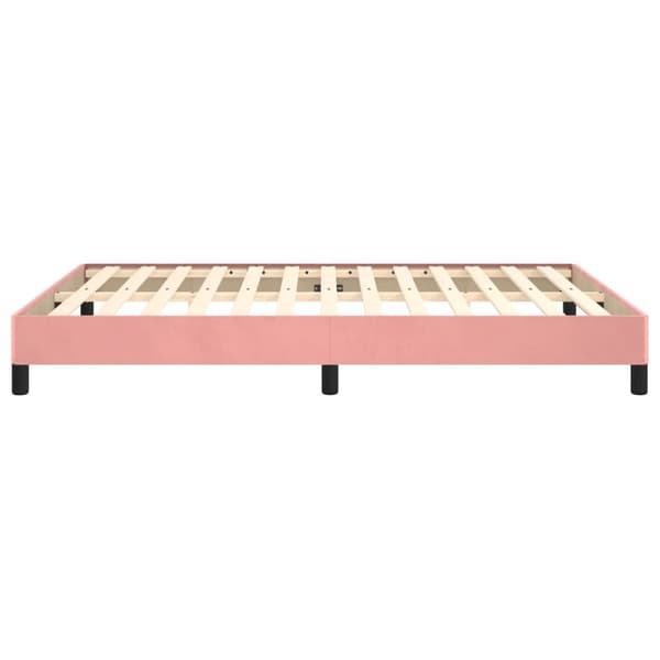 vidaXL Sängram rosa 140x190 cm sammet
