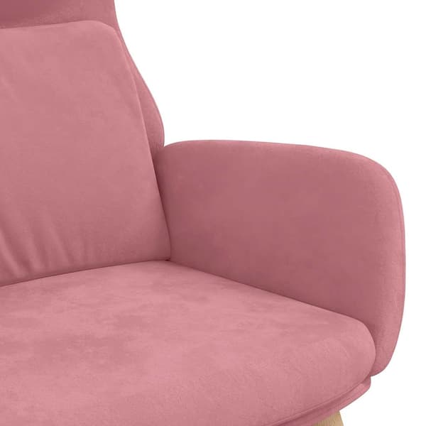 vidaXL Fåtölj, rosa, klädd i sammet