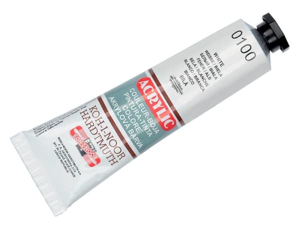 Valkoinen akryylimaali 40 ml
