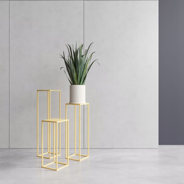 Metall Loft Stående Blomställ Guld Modern Design Evron M 19x19x62