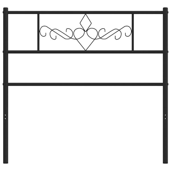 vidaXL Metallinen sängynpääty musta 75 cm