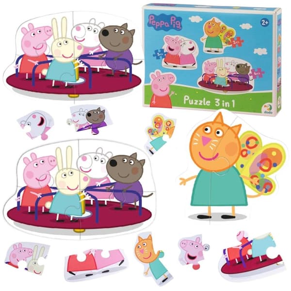 Peppa Pig 3 i 1-pussel