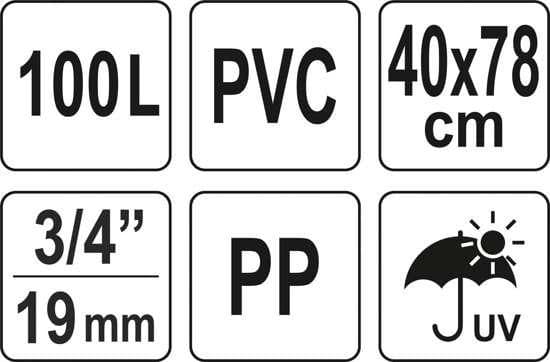 Flo 89702 PVC regnvattentank 60 x 88 cm 250 l