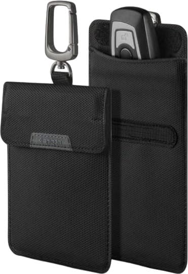 Spigen Pouch Nøglefri RFID Signal Blocker Sort afskærmet etui