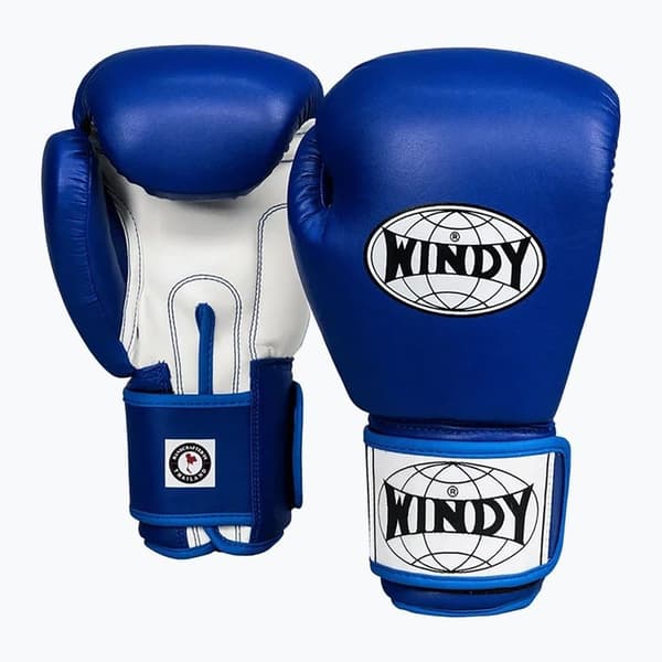 Windy Classic boksehandsker i kunstlæder, blå, 14 oz