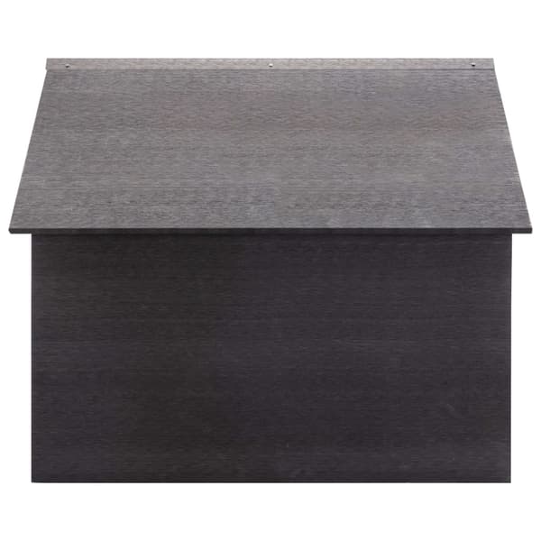 vidaXL plæneklippergarage, grå, 80x80x70 cm, WPC