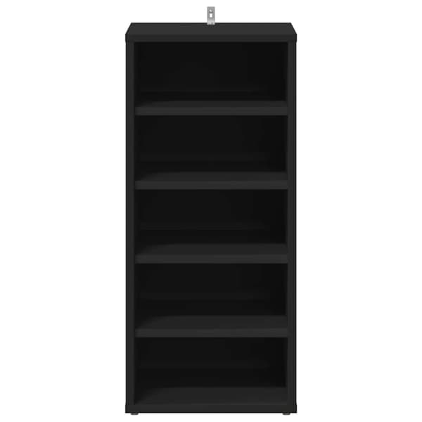 vidaXL skoskab sort 31,5x35x70 cm træbaseret materiale