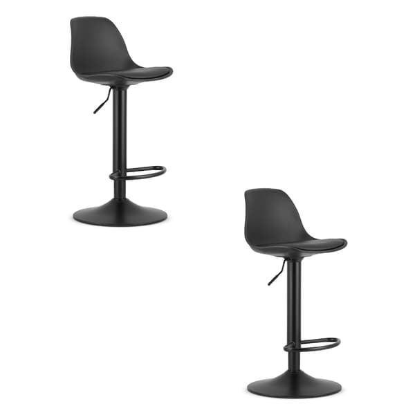 HOGA skammel - sort / sort stel x 2