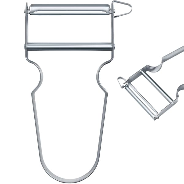STAR frukt- och grönsaksskalare med slät blad - silver