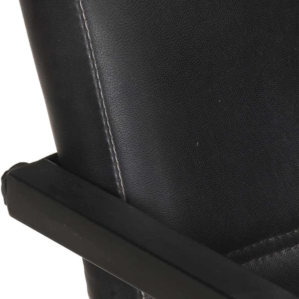 vidaXL Cantilever spisestole, sæt med 2, sort, ægte læder