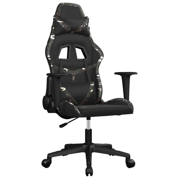 vidaXL gamingstol, sort og camouflage, kunstlæder