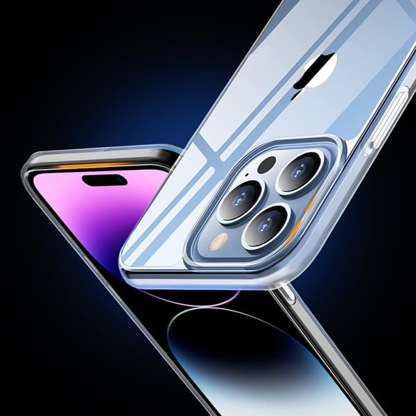 Premium Armor Slim 2mm-skalset för iPhone 14 Pro Max, klart + glas