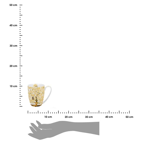 Klimt Ecru Træ af Porcelæn Krus