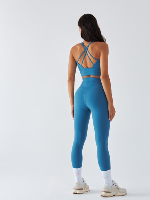 Blå sportleggings - Morning Dew M