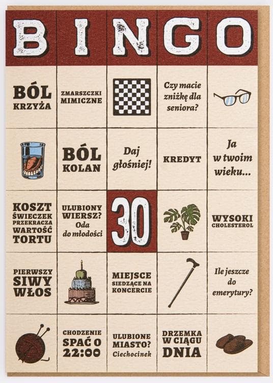 Födelsedagskort - Bingo 30 år!