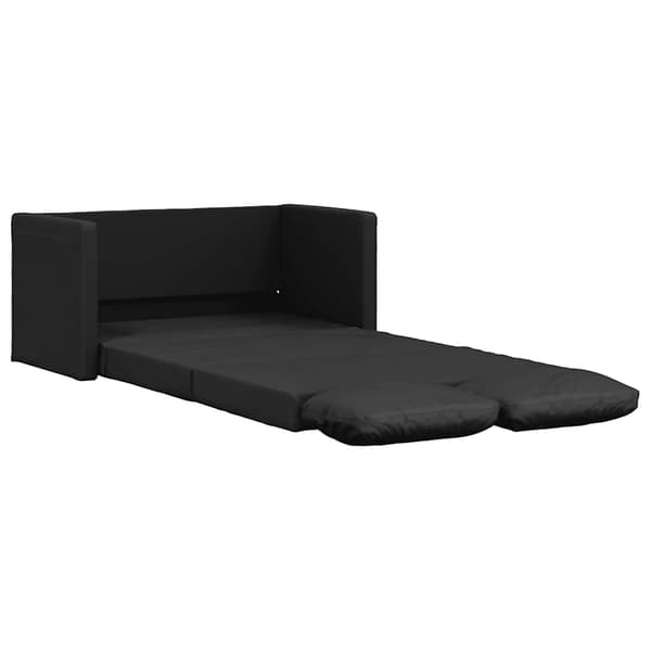 vidaXL 2-i-1 gulvsofa sort 112x174x55 cm kunstlæder
