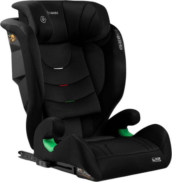 Nukido Louis blød autostol 15-36 kg ISOFIX sort