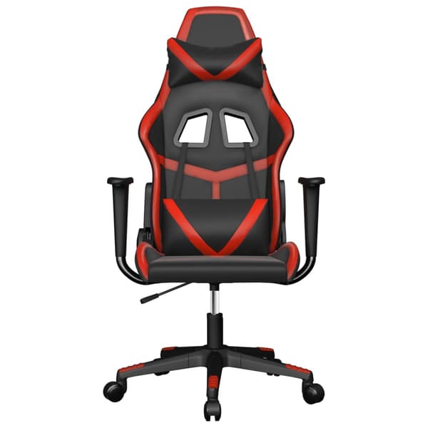 vidaXL gamingstol, sort og rød, kunstlæder