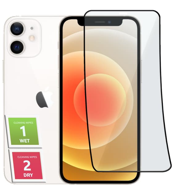 HYBRIDGLAS TIL IPHONE 12/12 PRO FULDSKÆRM KERAMISK 9D
