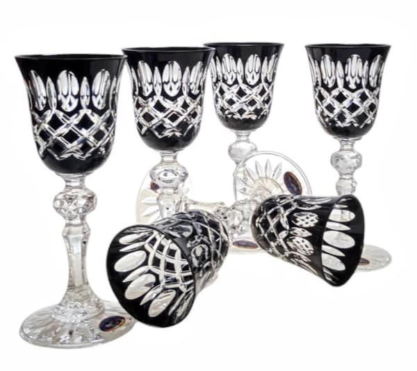 Sorte krystallikørglas 60ml Krata Oliwka
