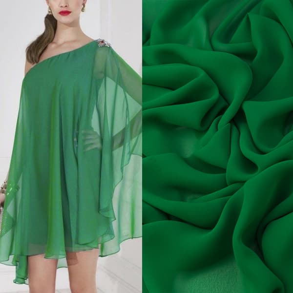 Chiffonmateriale, grøn farve