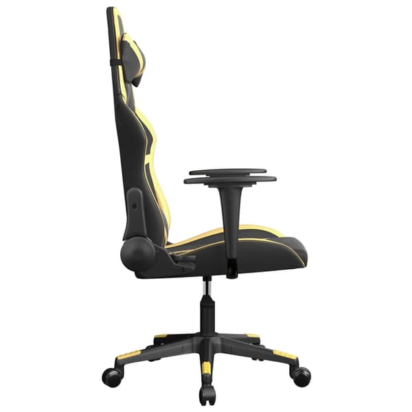 vidaXL gamingstol, sort og guld, kunstlæder