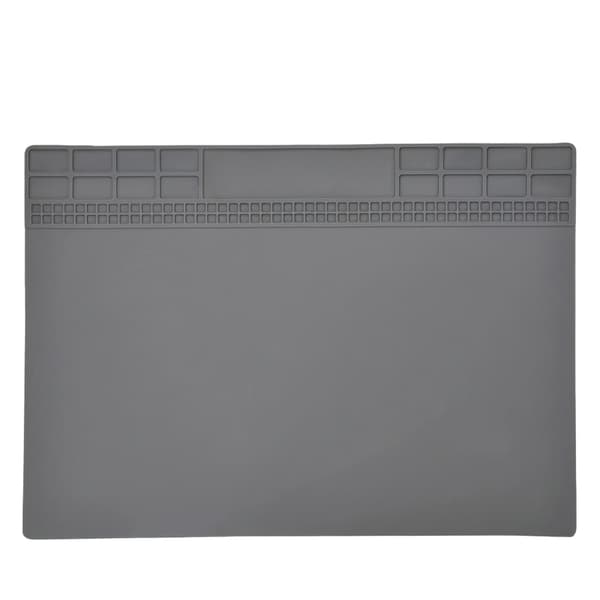 Techrebal ZD-11E PCB-hållare gul låda + Grå matta 35x25 + Flätad flussmedel