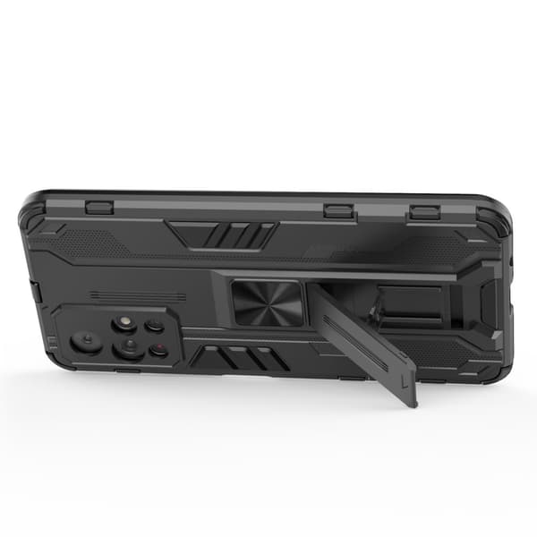 Etui til Xiaomi Poco M4 Pro 5G / Redmi Note 11S 5G, Militær støtteben, sort
