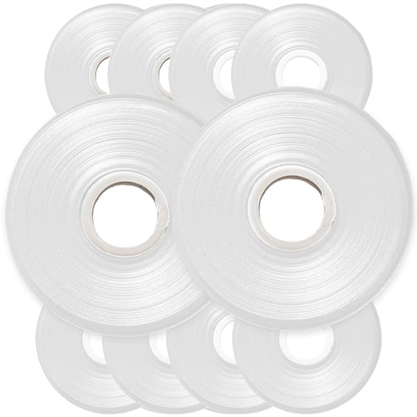 Set med 10 Heckermann HM-8105 vit häftbandstejp