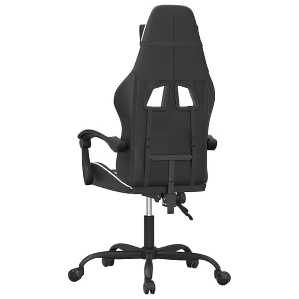 vidaXL gamingstol, sort og hvid, kunstlæder