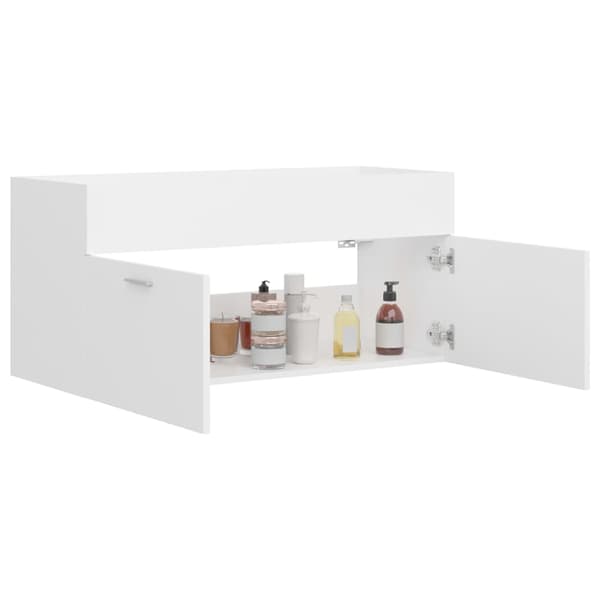 vidaXL håndvaskskab hvid 100x38,5x46 cm spånplade