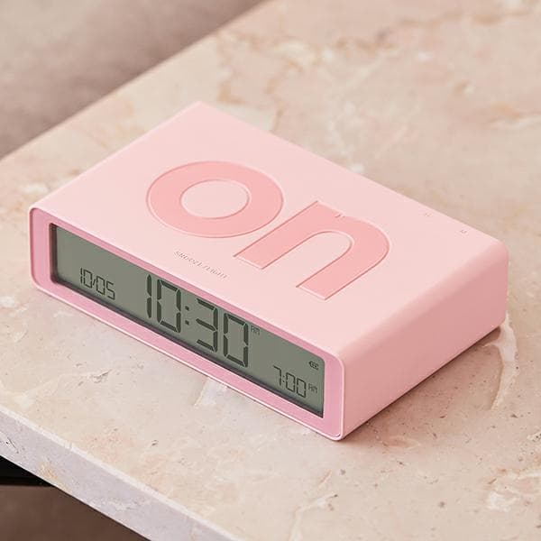 Lexon Flip Classic Dubbelsidig Väckarklocka, Rosa