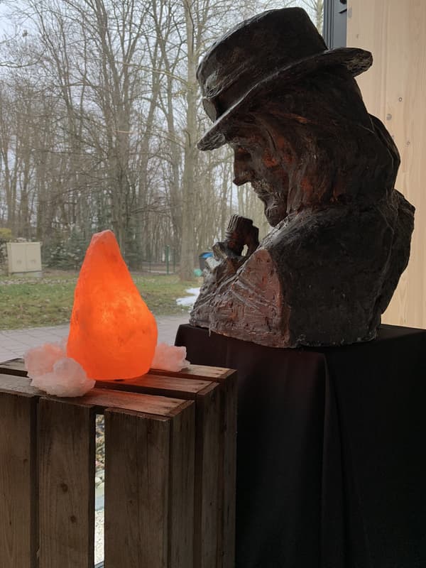 Saltlampe - krystal uden fod - mellem