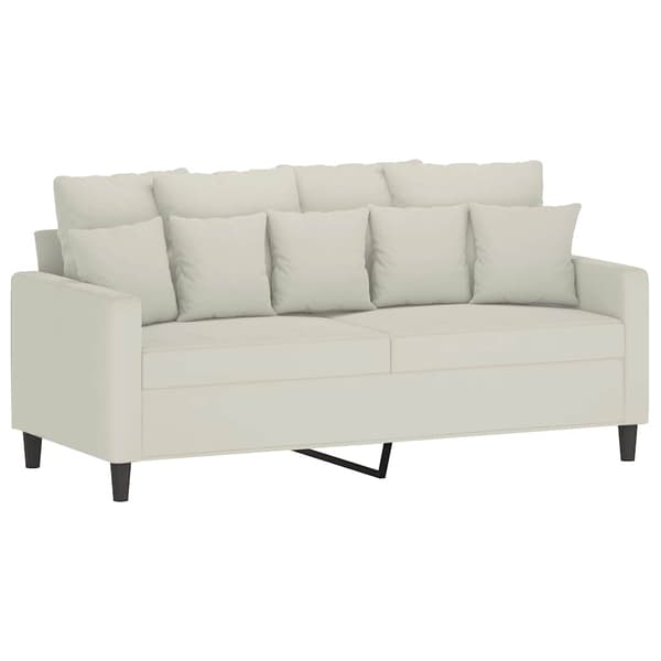 vidaXL 2-sitssoffa krämfärgad 140 cm klädd i sammet