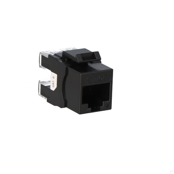 Simon Connect RJ45 Cat 6 UTP-stik, sort
