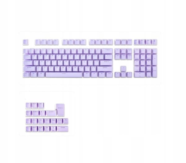 Taster til mekanisk tastatur PBT-taster Pudding 129 stk. lilla violet