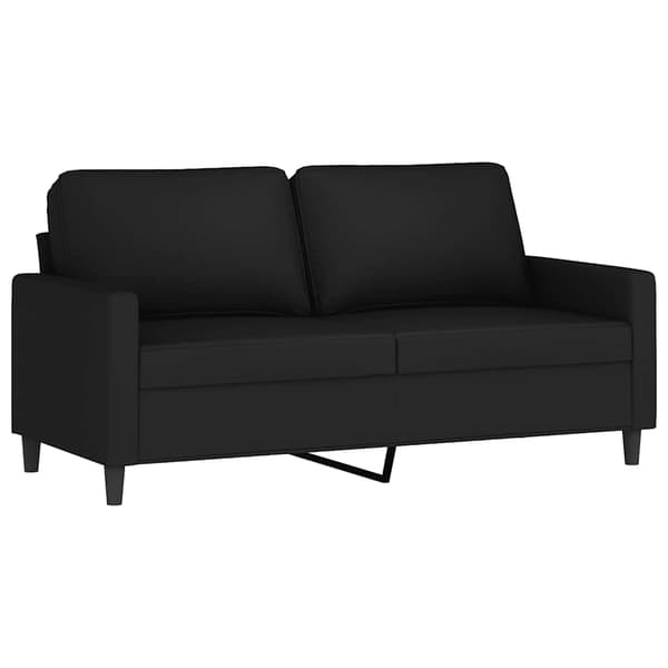 vidaXL 2-sitssoffa, svart, 140 cm, klädd i sammet